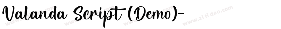 Valanda Script (Demo)字体转换